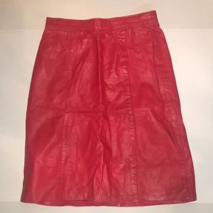 Red Leather Skirt